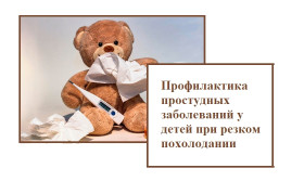 Профилактика простудных заболеваний и гриппа у детей.